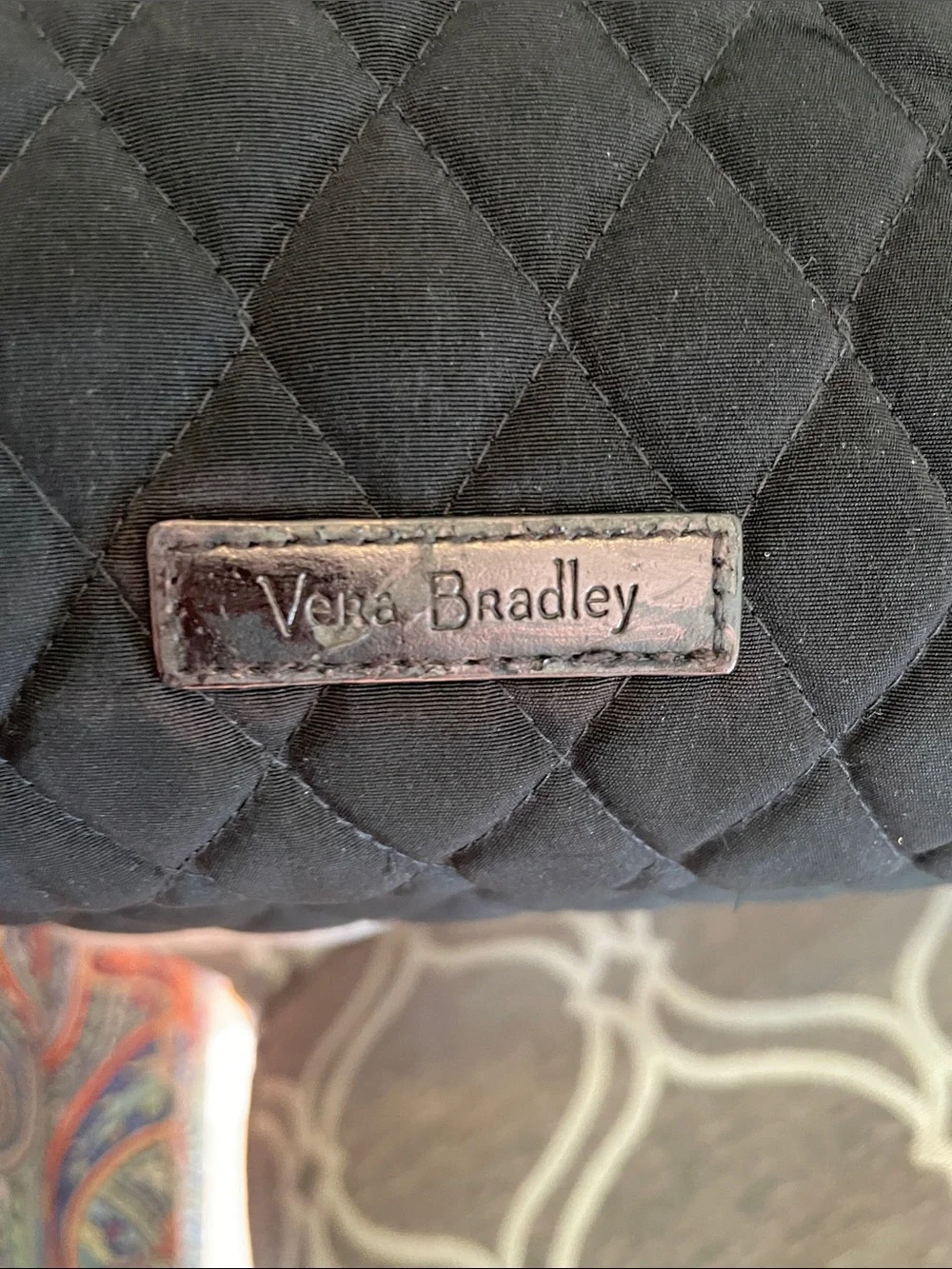 Black Quilted Unisex Backpack - Vera Bradley XL Bancroft